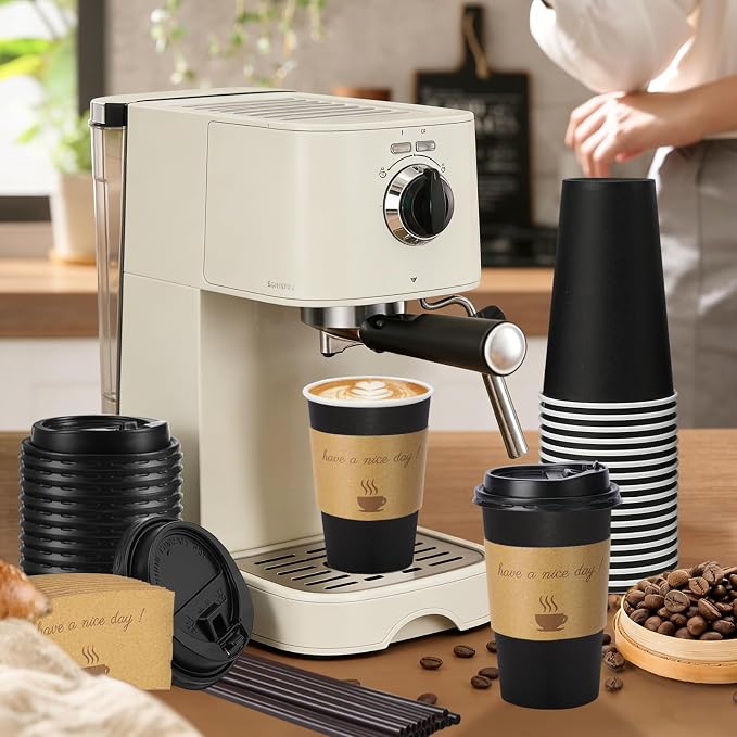 BYSNOW 500 pack 16 oz Disposable Coffee Cups - Image 6