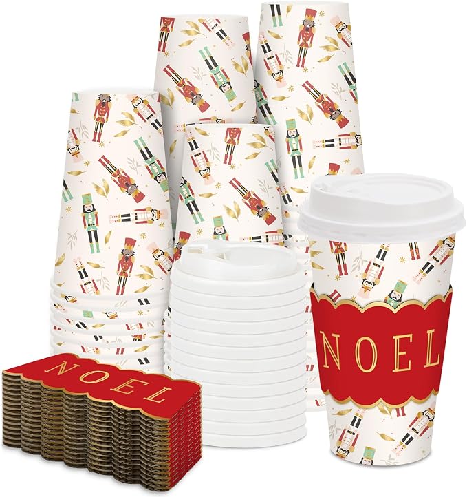 JarThenaAMCS 50Pcs Christmas Coffee Cups by JarThenaAMCS