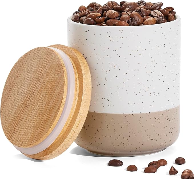 Yangbaga Canister Sets for Kitchen Counter, 20 OZ Large Ceramic Food Storage by Hanber