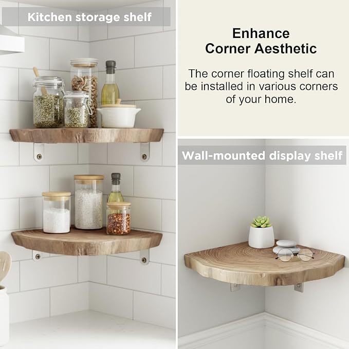 3 Pcs Small Corner Floating Shelves - Image 5