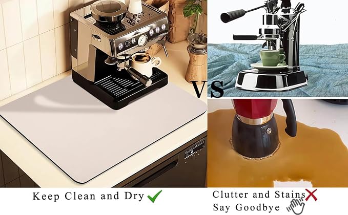Coffee Mat for Countertops, Coffee Bar Accessories Fit Under Coffee Maker - Image 5