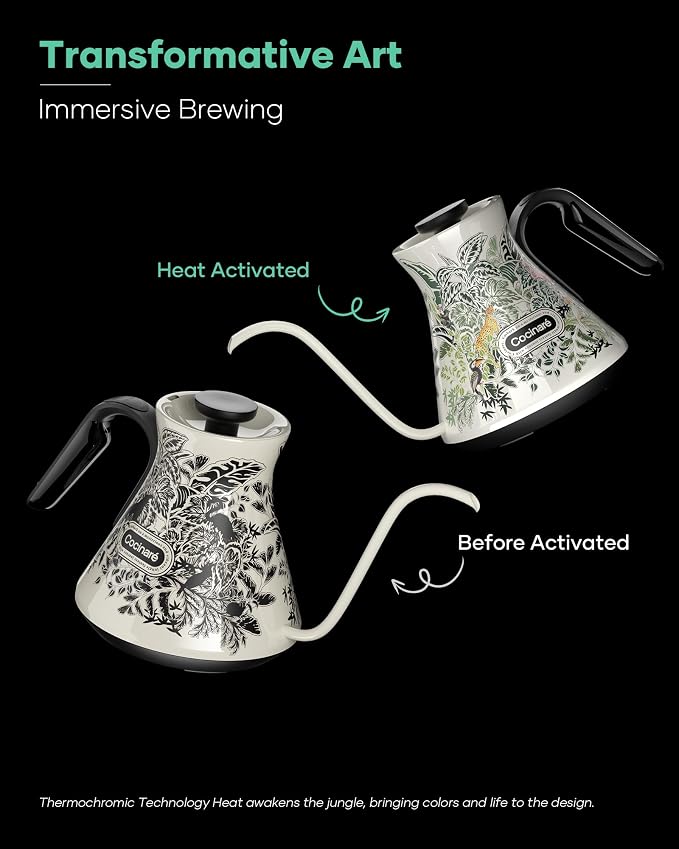 Cocinare Gooseneck Electric Kettle, ±0.5°F Precise Temperature Control - Image 8