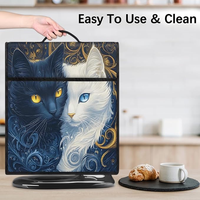 Cat Kitchen Aid Mixer Cover Compatible Stand Mixer Dust Cover | White Black - Image 6