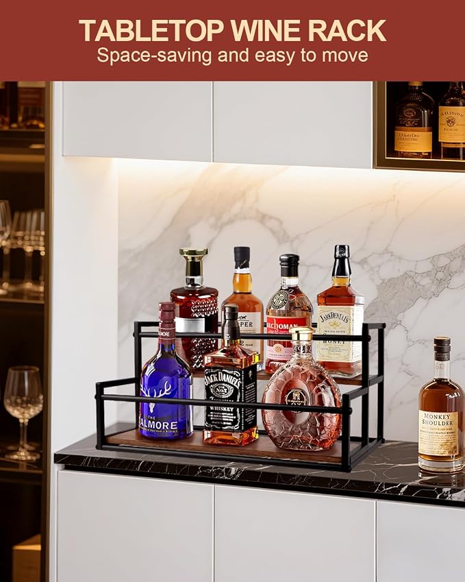 Coffee Syrup Rack Organizer, 2-Tier 10-Bottle Syrup Holder Stand - Image 7
