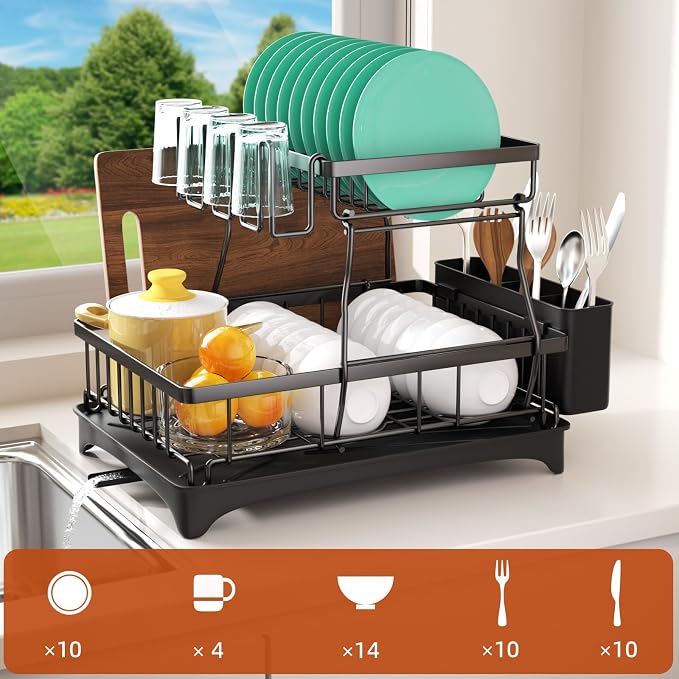 Godboat 2-Tier Dish Drying Rack - Image 2