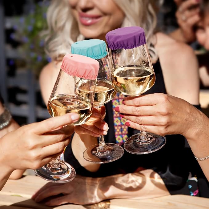 10 Pack Reusable Elastic Drink Covers - Image 6