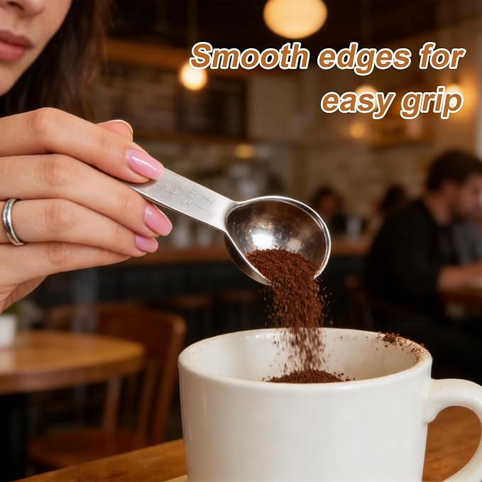 3 Pack 15ml 304 Stainless Steel Coffee Scoop, Short Handle Measuring Spoon - Image 4