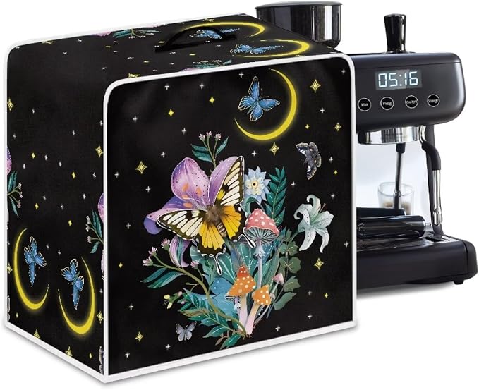 Butterfly Mushroom Coffee Maker Cover Dust Protection Coffee Machine Appliances by Unknown