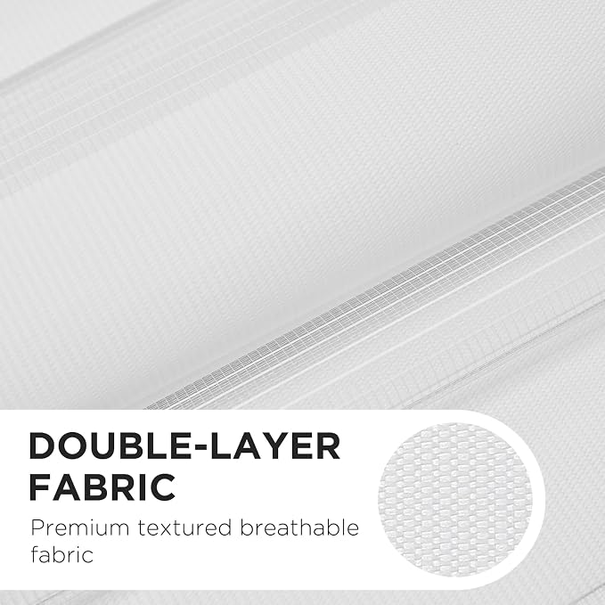 Joydeco Cordless Zebra Blinds for Windows, Dual Layer Light Control Window - Image 4