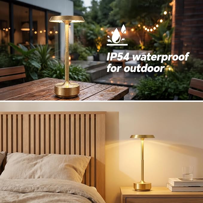 Mevnxi Cordless Table Lamp, Portable LED Desk Lamp, 5000mAh Battery Operated - Image 2