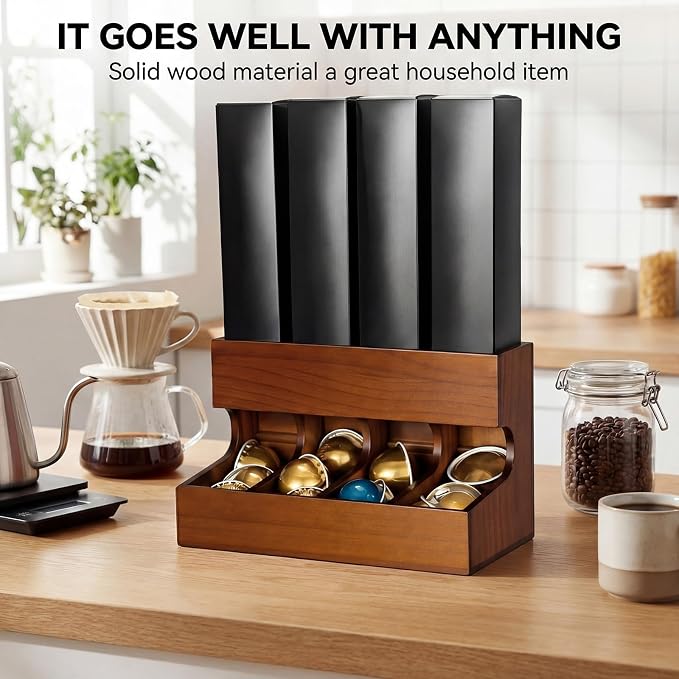Wooden Coffee Pod Dispenser Compatible - Image 5
