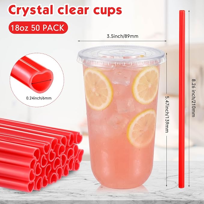 Ziliny 50 Sets Clear Plastic Cups - Image 3