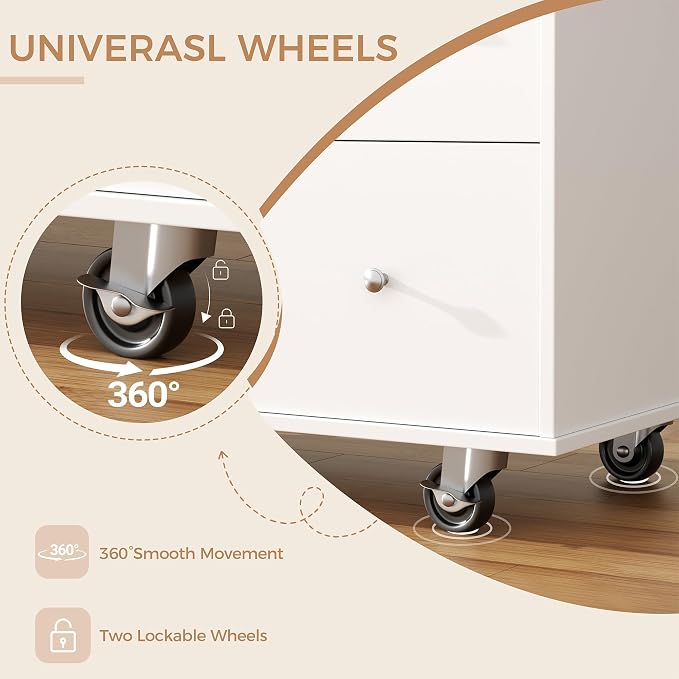 JY QAQA 40" Rolling Kitchen Island Cart on Wheels, Mobile Storage Cabinet - Image 6