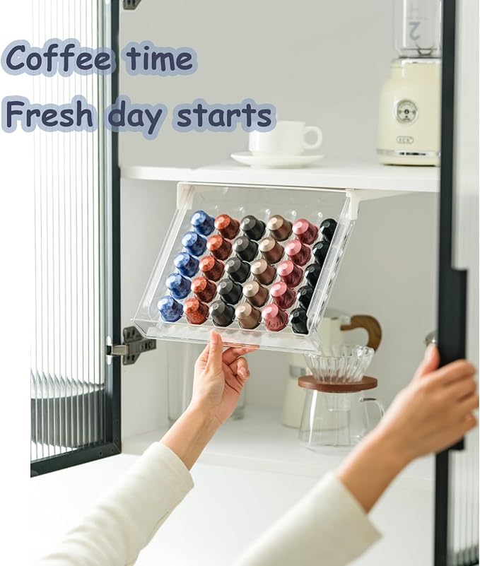 QISHENG - Coffee Pods Capsules Organizer Drawer, Storage Holder - Image 7
