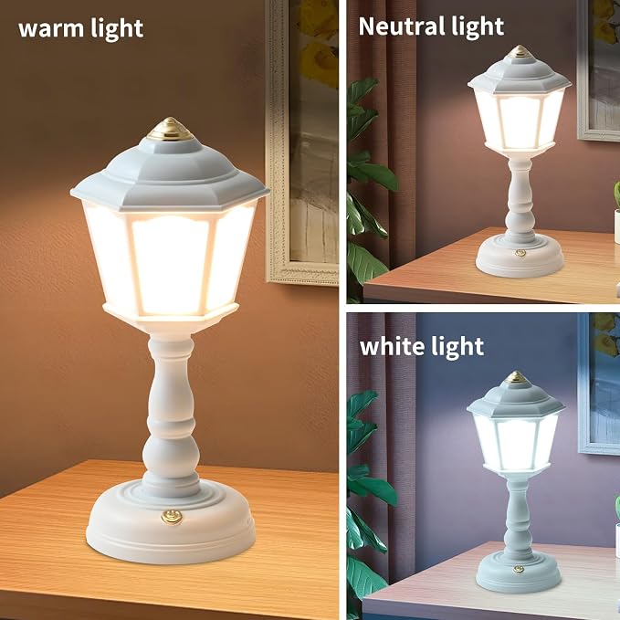 Mini Desk lamp Vintage, LED Dimmable Table Reading - Image 3