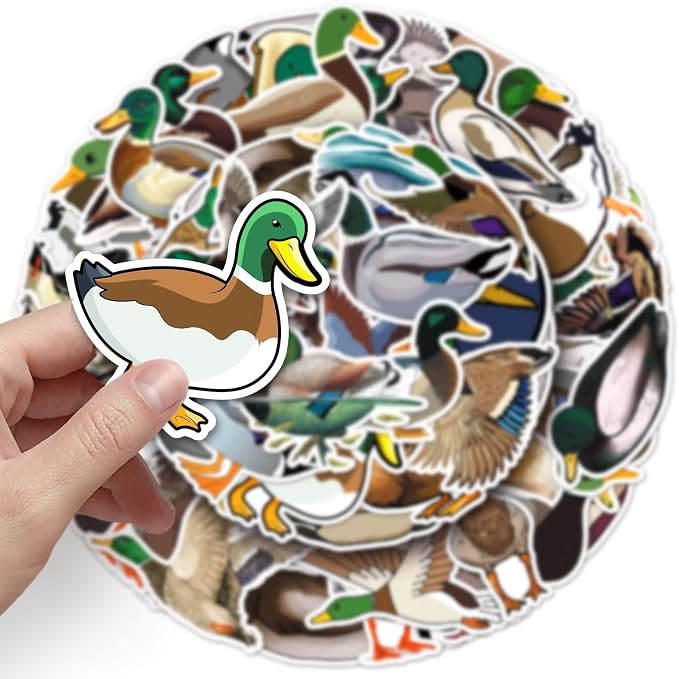 50Pcs Mallard Duck Stickers, Waterproof Vinyl Cute Duck Stickers - Image 3