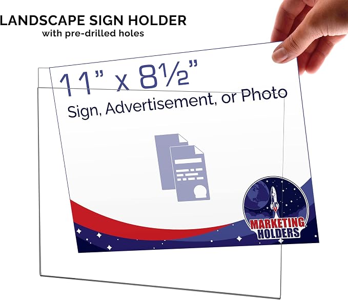 Marketing Holders 25 Pack Wall Mount Sign Holder - Image 2