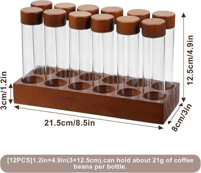 12-Pack Single Dose Coffee Bean Storage Tubes - Image 2