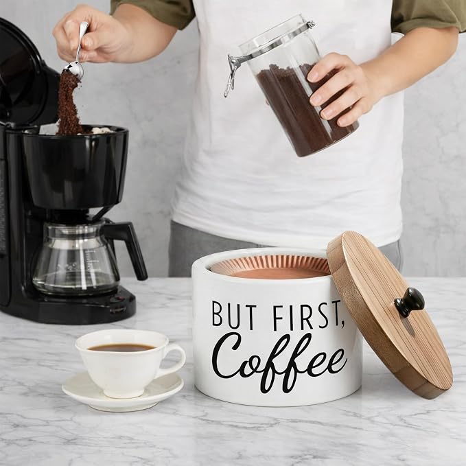 Coffee Filter Holder with Solid Wood Lid - Image 7