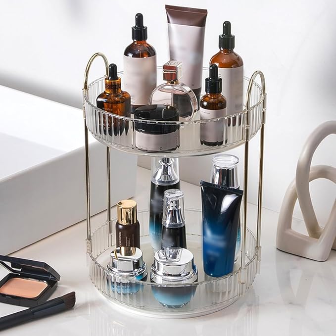 360 Rotating Makeup Organizer and Storage - Image 2