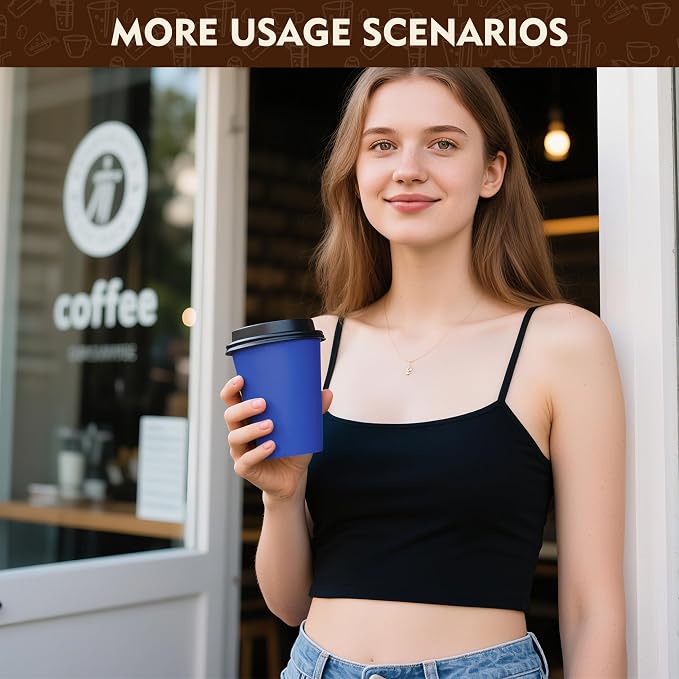 YEEHAW 16 oz Coffee Cups with Lids 100 Pack, To Go Cup with Lid - Image 5
