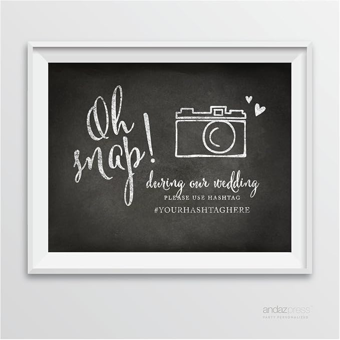 Andaz Press Personalized Wedding Party Signs, Vintage Chalkboard Print by AndazPress