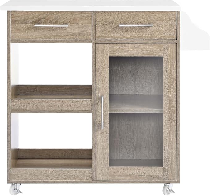 Modway Culinary Rolling Kitchen Cart - Image 4