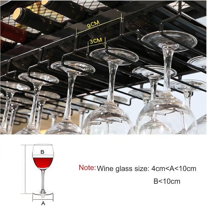 31.4IN Ceiling Wine Glass Rack - Image 8