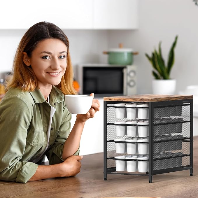 Coffee Pod Drawer for K Cups, 72 K-Cup Capacity Storage Organizer, 4-Tier - Image 2