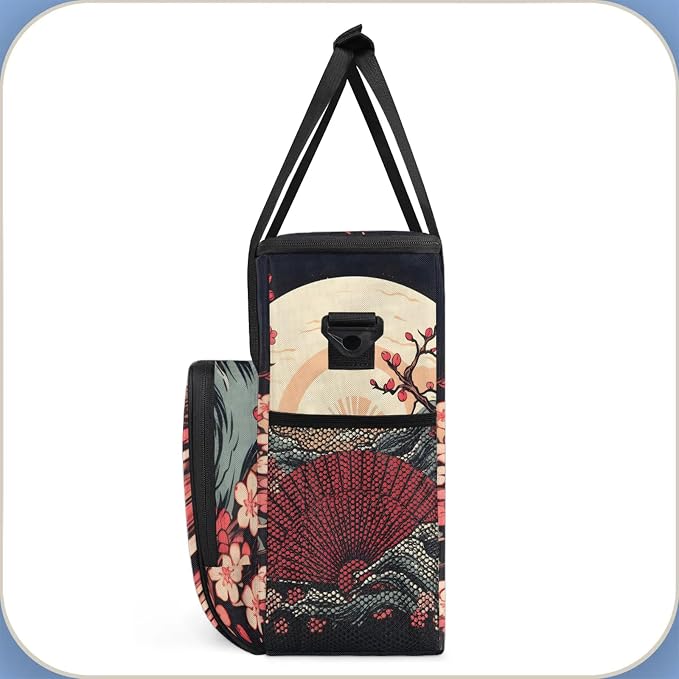 Japanese Style Coffee Maker Carring Bag, Large Insulated Storage Organizer Case - Image 4