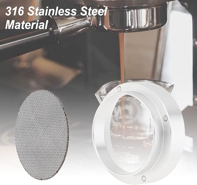 51mm Espresso Dosing Funnel and Puck Screen, Magnetic Espresso Coffee Dosing - Image 3