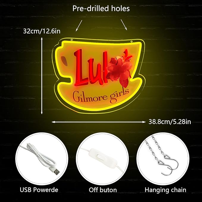 Pugna Luke's Coffee Neon Signs for Wall Decor Dimmable Neon Lights for Bedroom - Image 4
