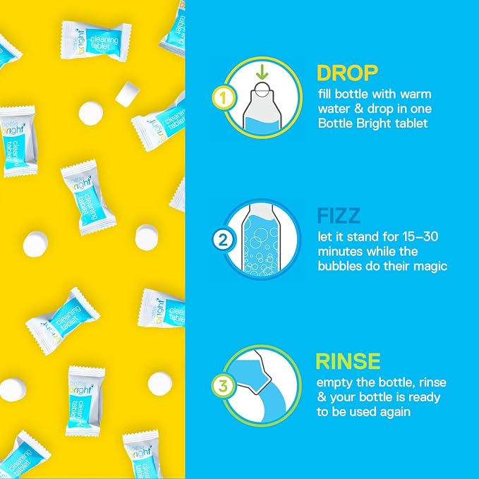Bottle Bright Cleaning Tablets 12, Thermos | Removes Coffee Tea Stains - Image 6