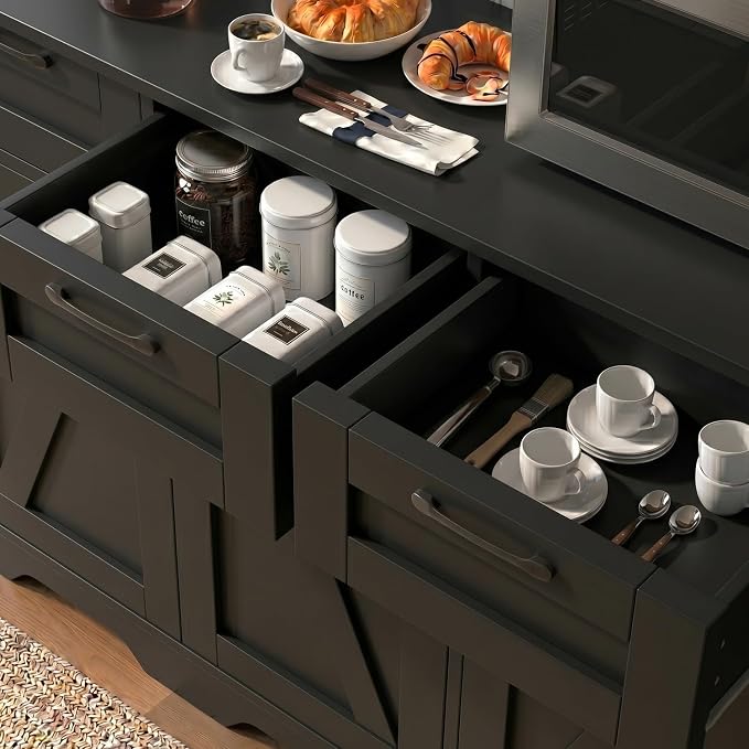 60" Farmhouse Buffet Cabinet - Image 3