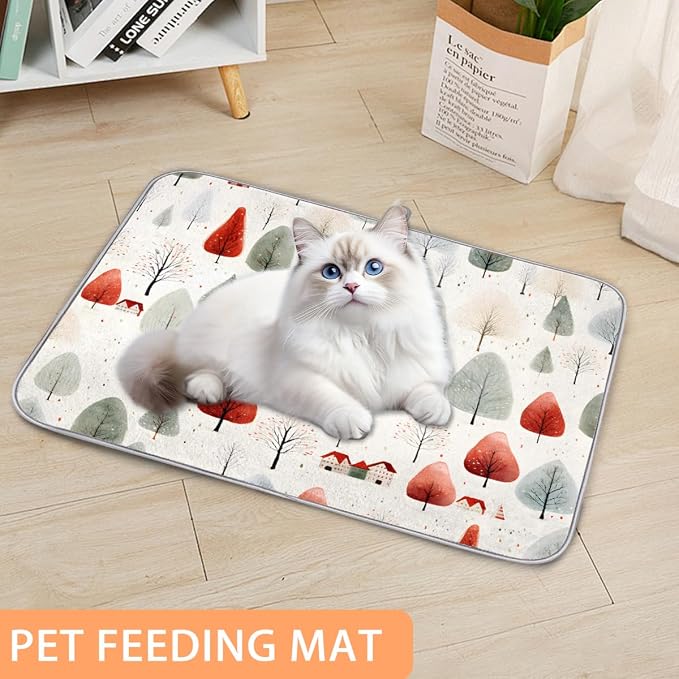 Xmax Colorful Pine Trees Dish Drying Mat, Kitchen Counter Quick Dry Pads - Image 7