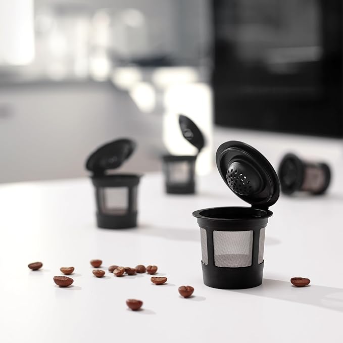 4 Black Reusable K Cups for Keurig Coffee Makers - Image 5