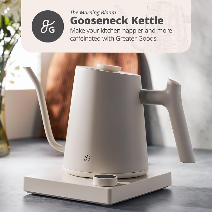Greater Goods Electric Gooseneck Kettle and Coffee Scale, Designed in St. Louis - Image 3