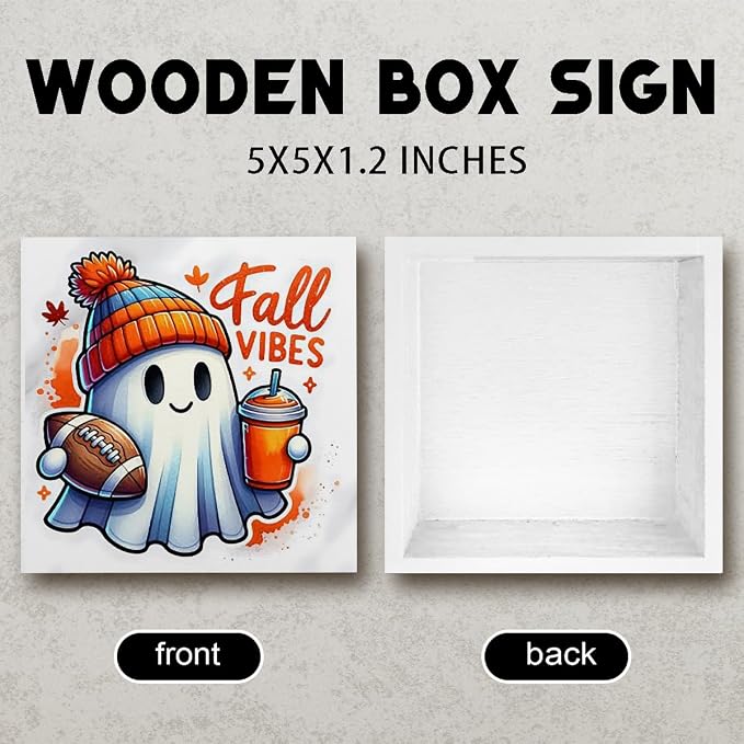 Fall Sign Decor Decorations for Home Coffee Bar Hot Cocoa Sign Autumn Halloween - Image 2