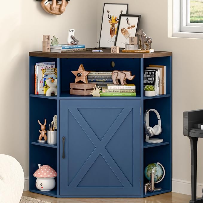 Vabches Corner Cabinet, Corner Storage Shelf - Image 7