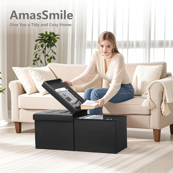 AmasSmile Footrest Ottoman Bench - Image 7