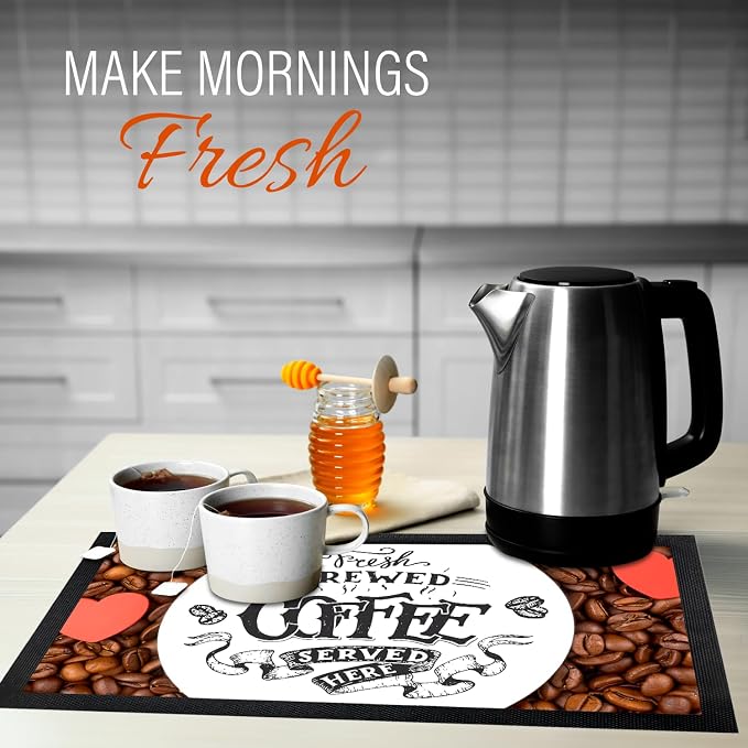 Coffee Bar Mat - Coffee Gifts - Coffee Lover - Coffee Bar Accessories - Barista - Image 4