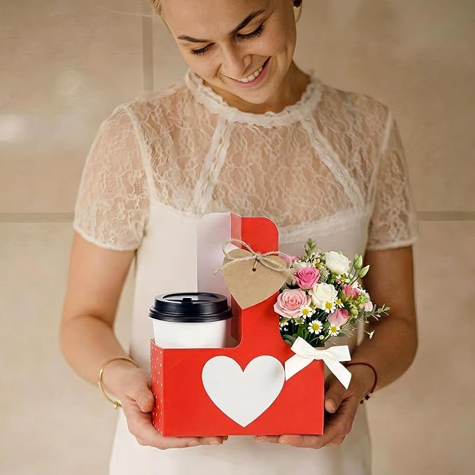 Tinlade 2 Cup Heart Disposable Drink Carrier - Image 6