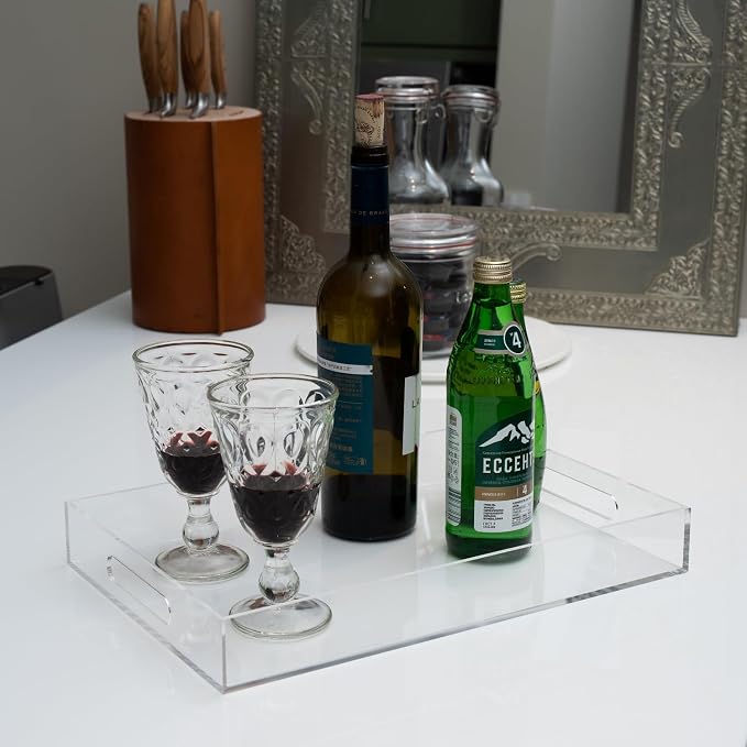 Clear Sturdy Acrylic Serving Tray - Image 6