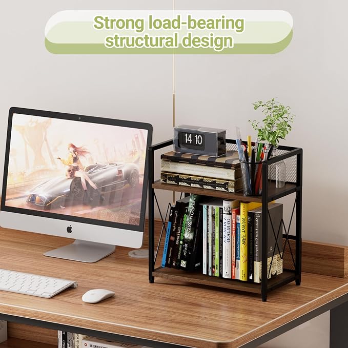 Aduanbang Coffee Bar Accessories Organizer, Seasoning Organizer, 2 Tier Wooden - Image 3