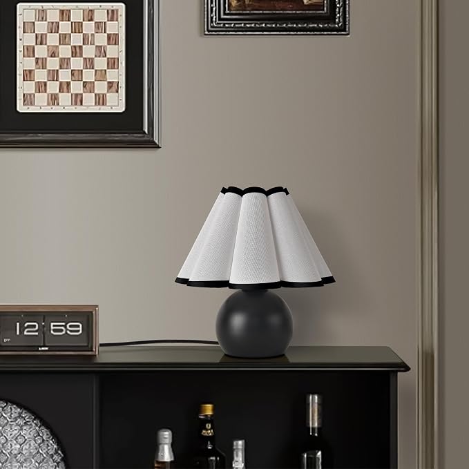 Matte Black Small Bedside Mini Table Lamp - Image 2
