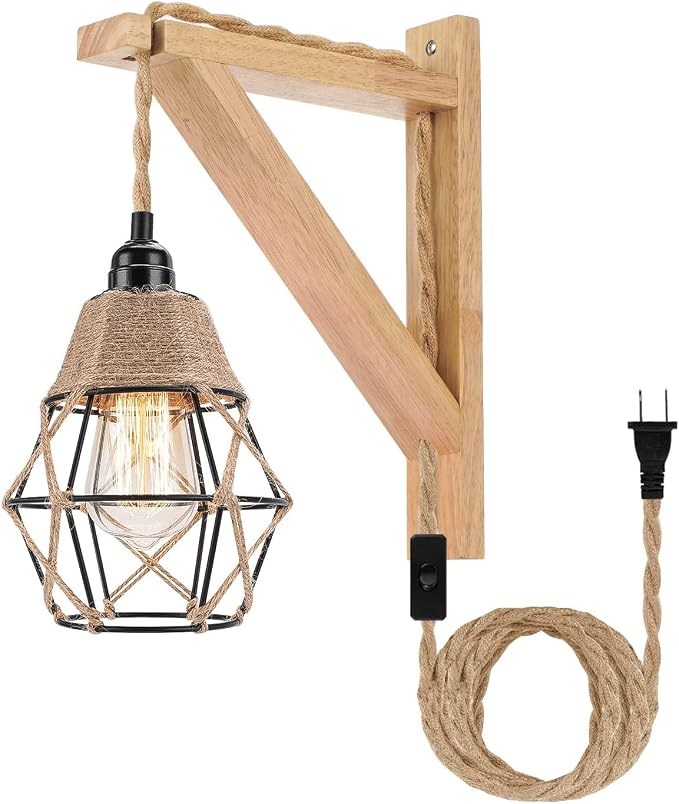 Frideko Wall Lamp with Plug in Cord by FRIDEKOHOME