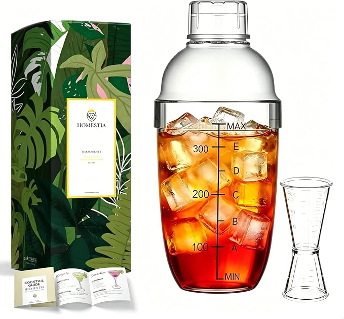 Homestia 2 Pack 350ml Plastic Cocktail Shaker by Homestia