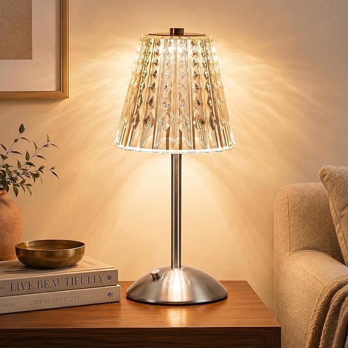 Nusogon Cordless Touch Table Lamp, LED Rechargeable Small Dask Lamp, 3 Colors by Nusogon