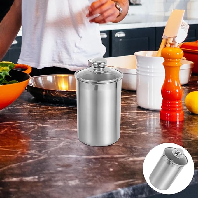 Stainless Steel Canister 59 Oz Coffee Beans Storage Tank, Tea And Grains - Image 2