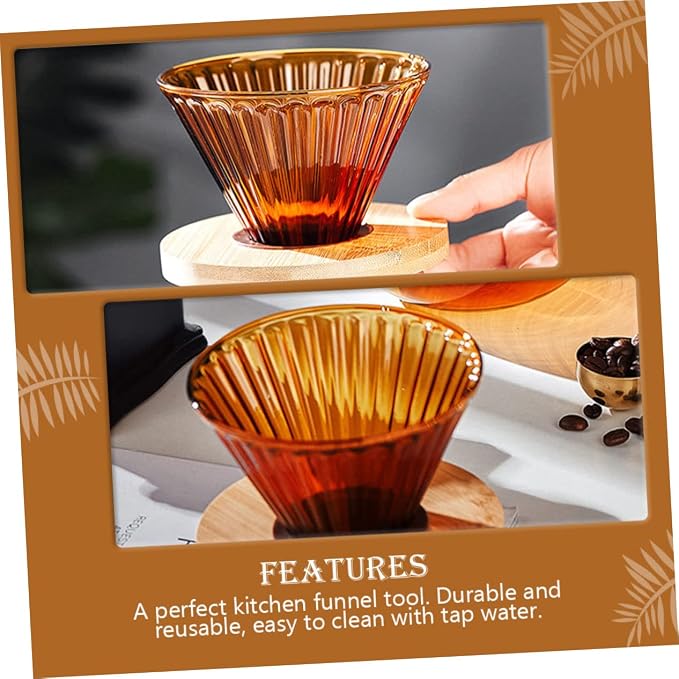 Gadpiparty High Borosilicate Glass Coffee Funnel Pour-Over Coffee Dripper Cloud - Image 6